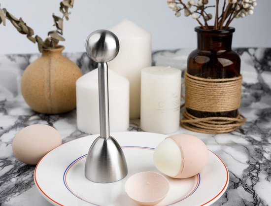 Egg Shell Cracker - Stainless Steel Manual Cutter for Perfect Cuts - Suitable for Soft- and Hard-Boiled Eggs — image 2