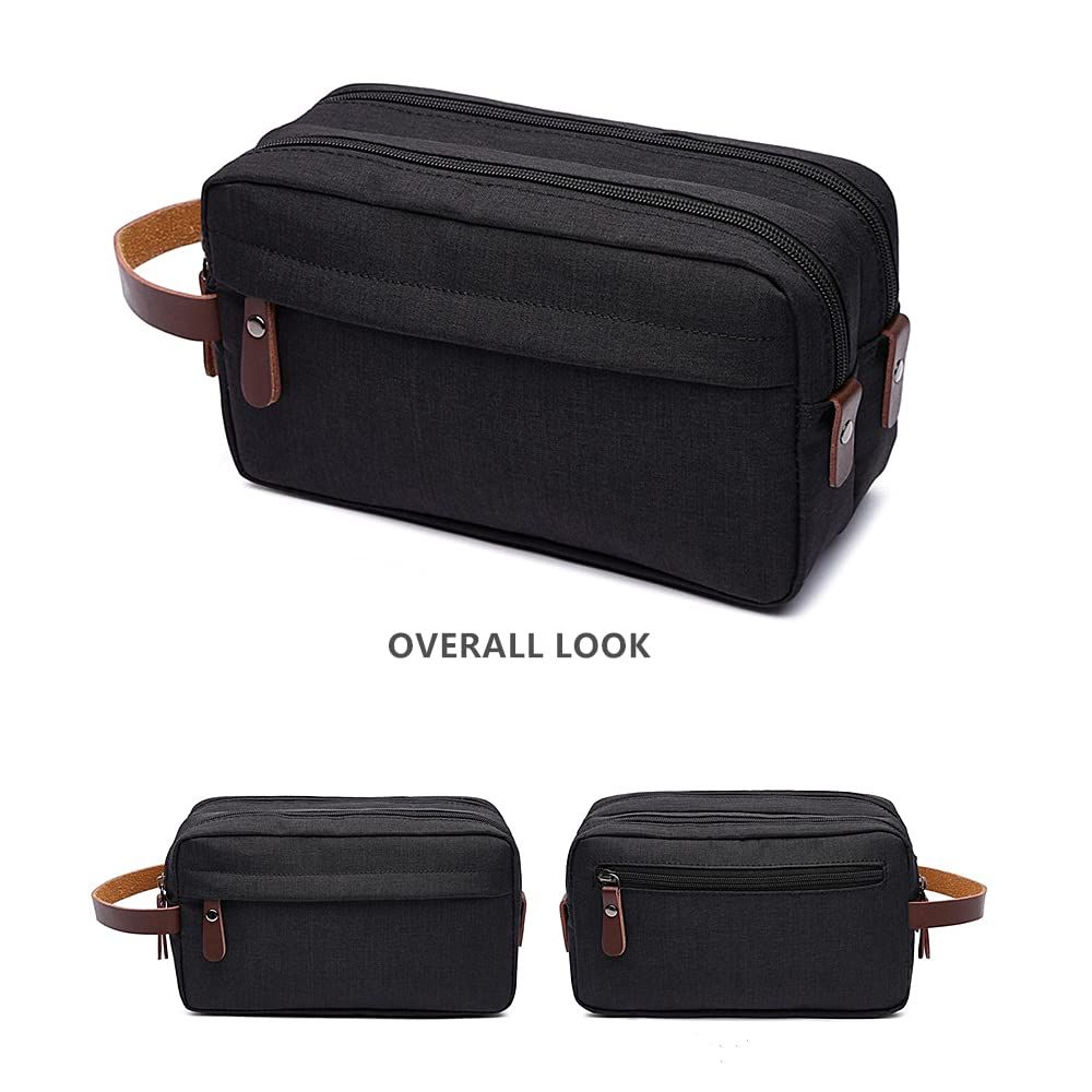 Toiletry Bag for Men, Hanging Travel Dopp Kit, Shaving Bag for Toiletries Accessories Quality Material-Black โ image 2