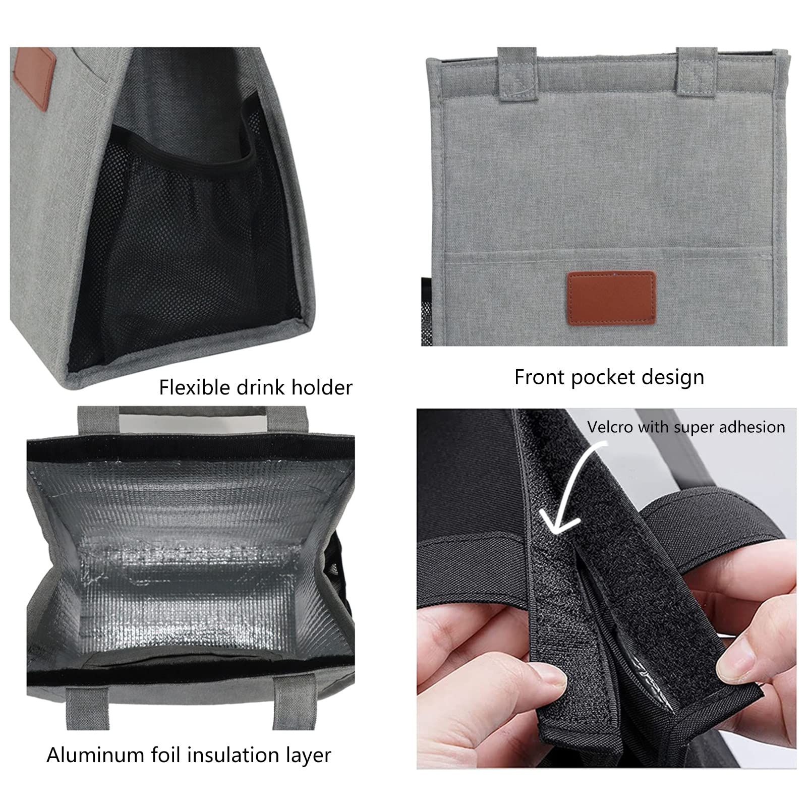 Lunch Bag With Handle Portable Insulated Thermal Bag Organizer Lunch Bag With Handle Men Thermal insulation bag — image 3