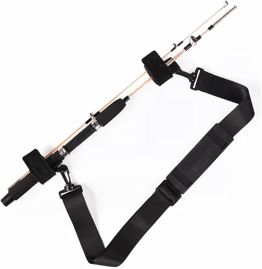 Fishing Rod Carry Strap,Sling Band Adjustable Shoulder Belt Tackle Holder,Nylon (2) — image 6
