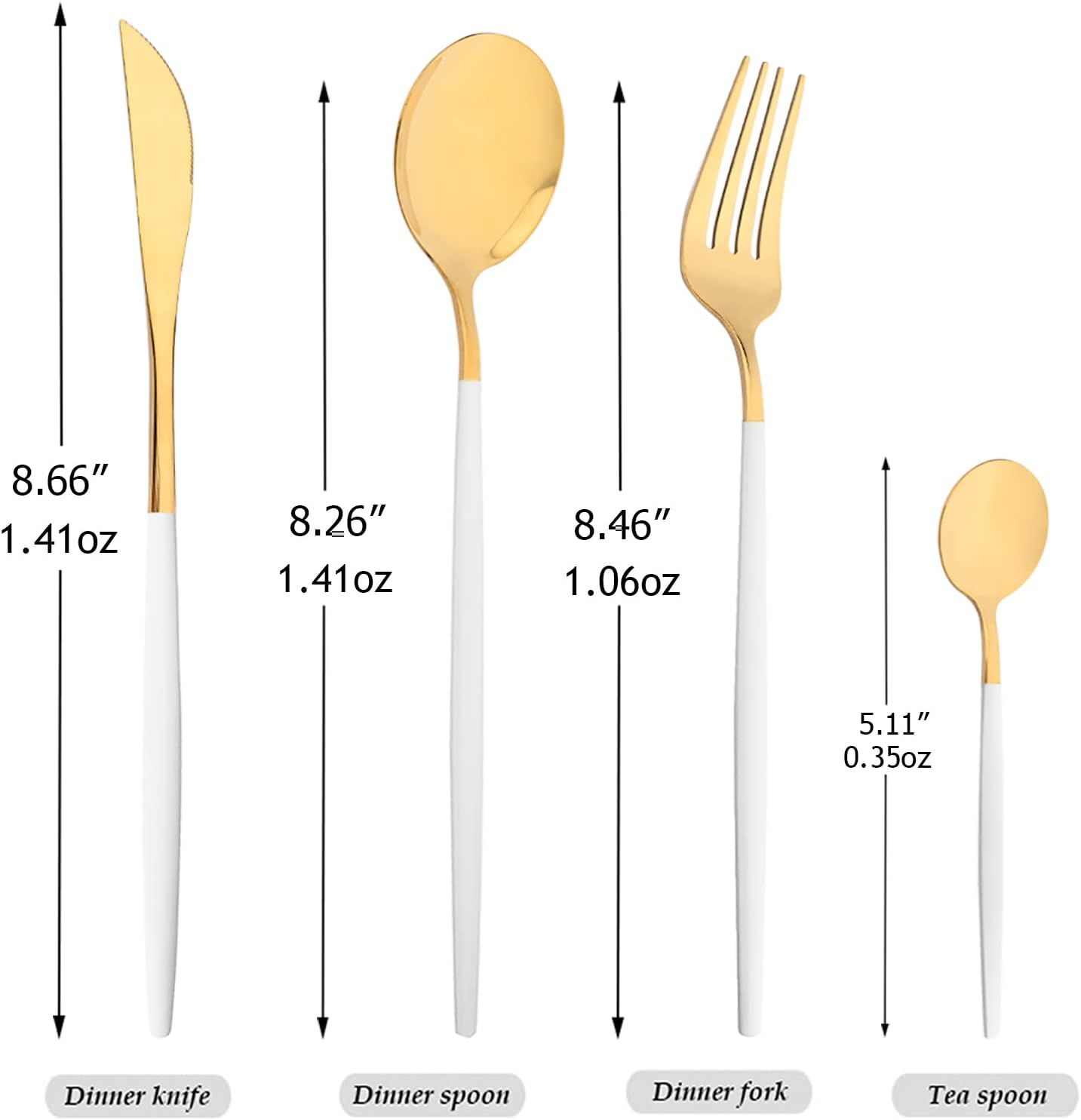 24-Piece Mirror Rainbow Flatware, Stainless Steel Dinnerware Set Include Knife Fork Spoon Teaspoon Cutlery Set Service For 6 — image 4