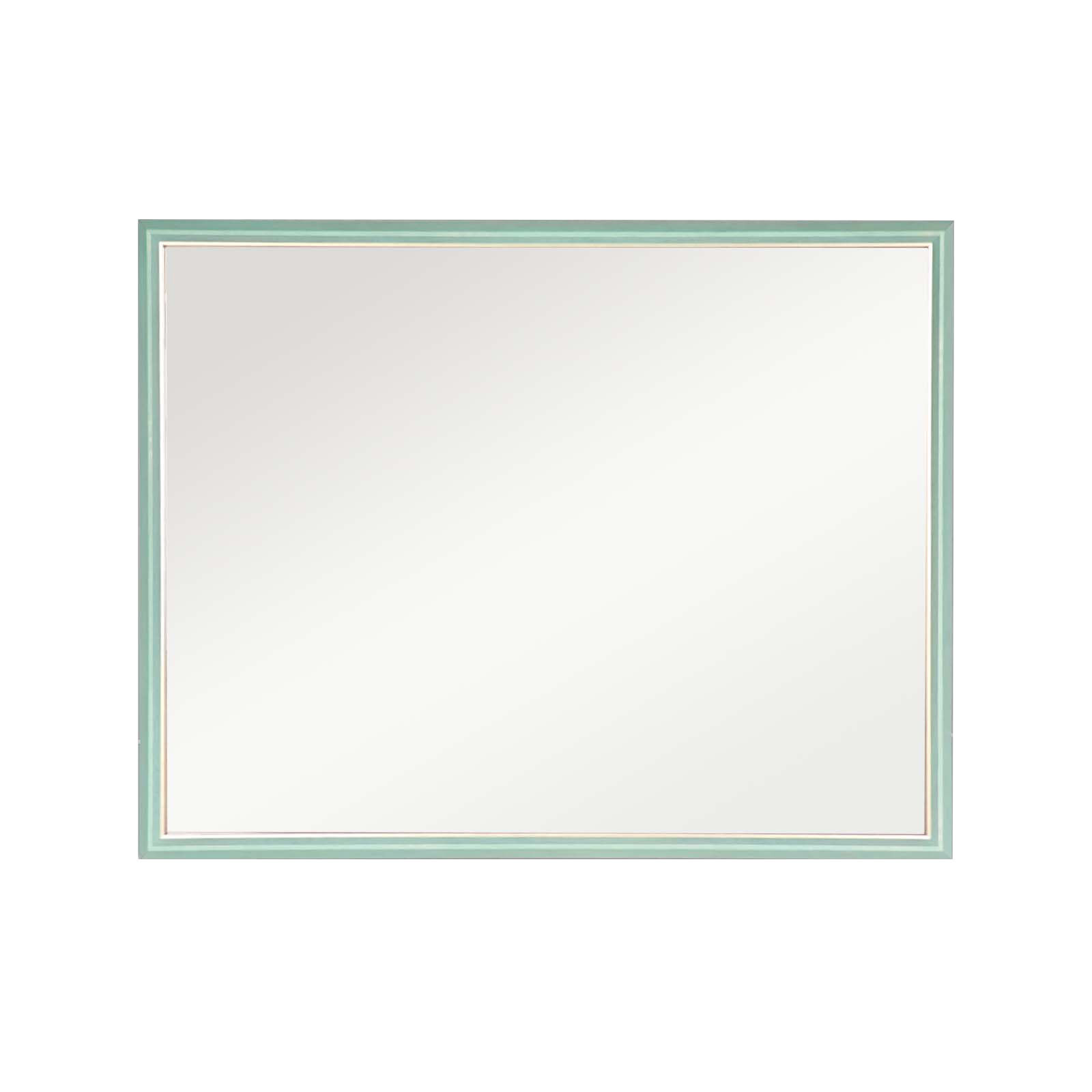 Wall Mirror Rectangular Frame Bathroom 70 × 90cm Turquoise