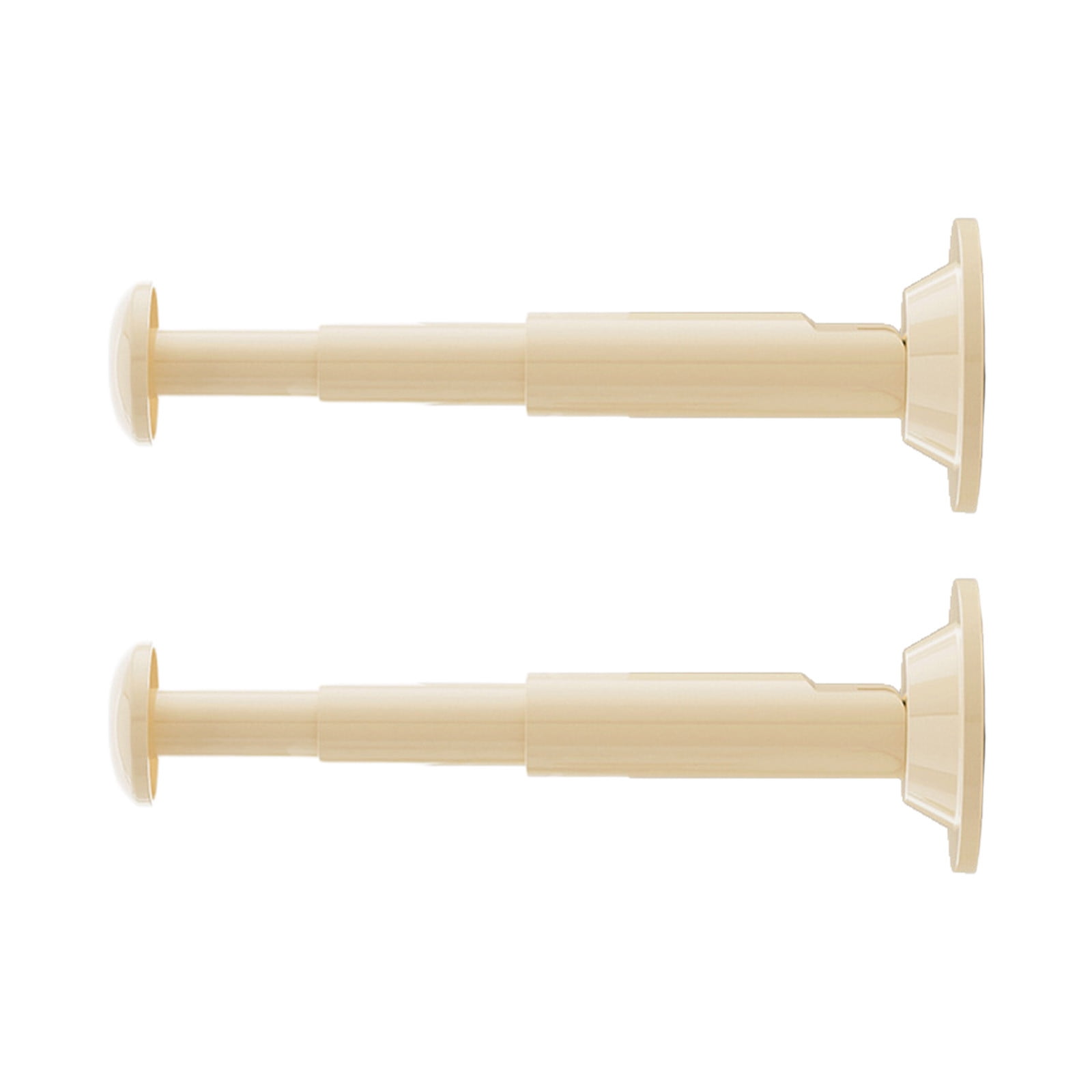 2PCS Retractable Clothes Hanger Storage Rack, Extendable Clothes Hanger with Suction Cup, Space Saving Household Tool for Closet Washer Dryer Beige — image 2