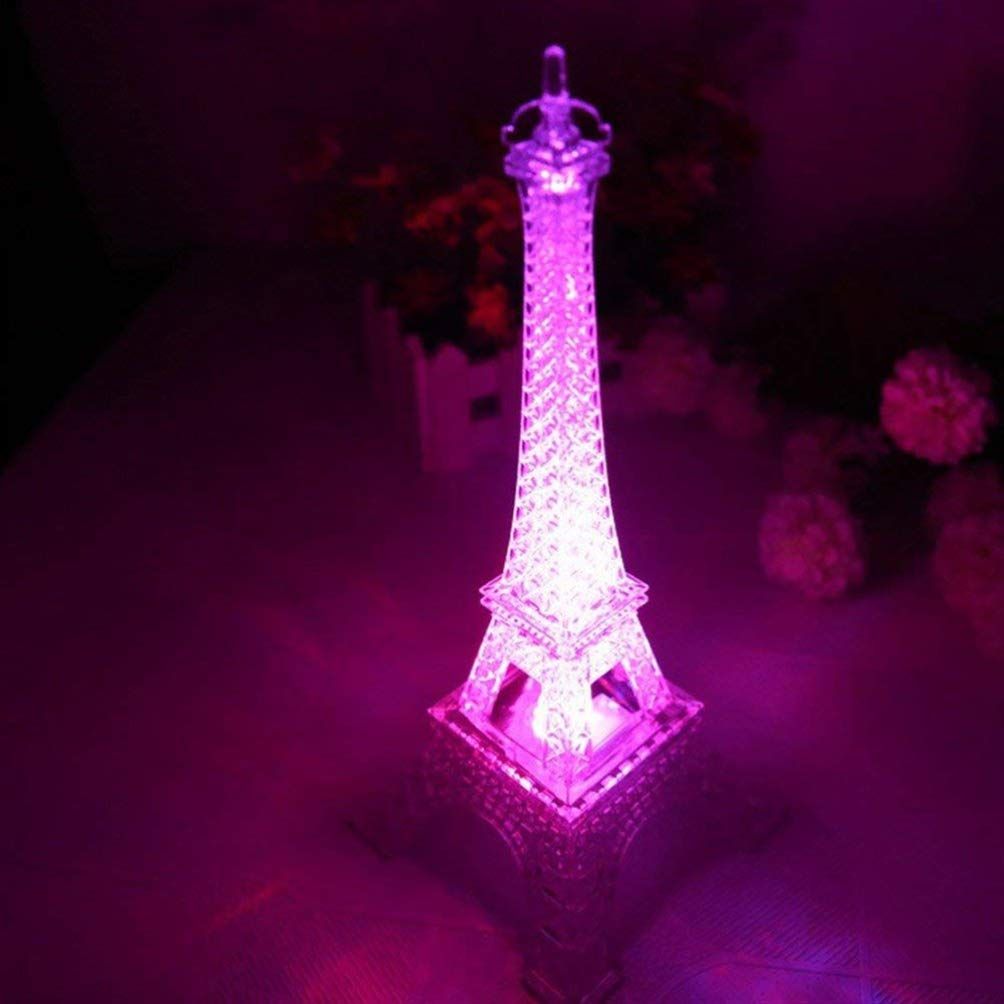 2pcs Eiffel Tower Night Lights LED Table Lamps Color Changing Lamps Eiffel Tower Ornaments for Living Room Bedroom Nursery Room β image 3
