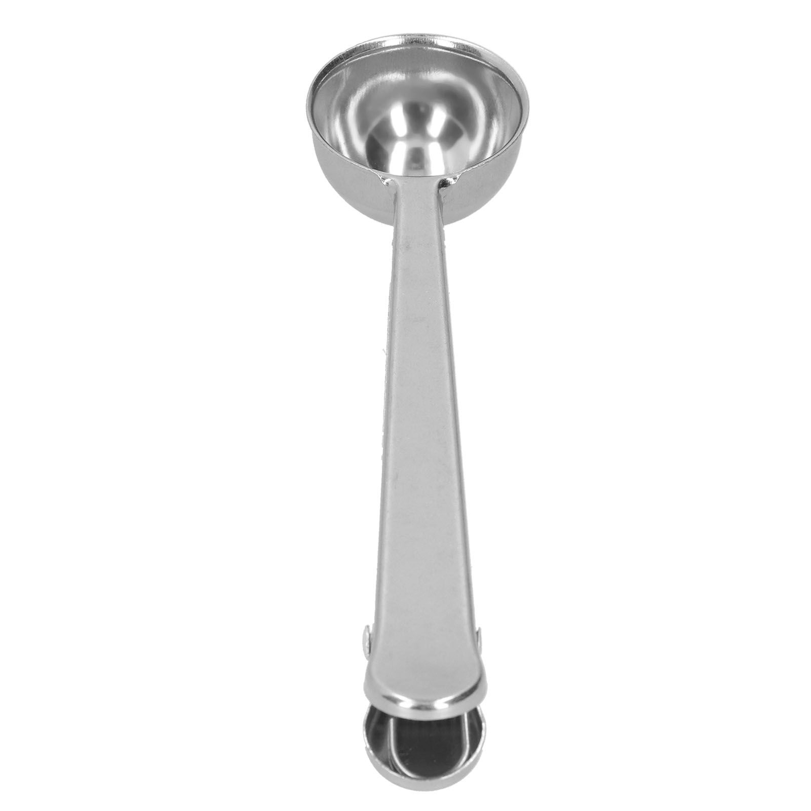 Stainless Steel Scoop Measuring Spoon with Sealing Clip for Tea Coffee Milk Powder — image 4