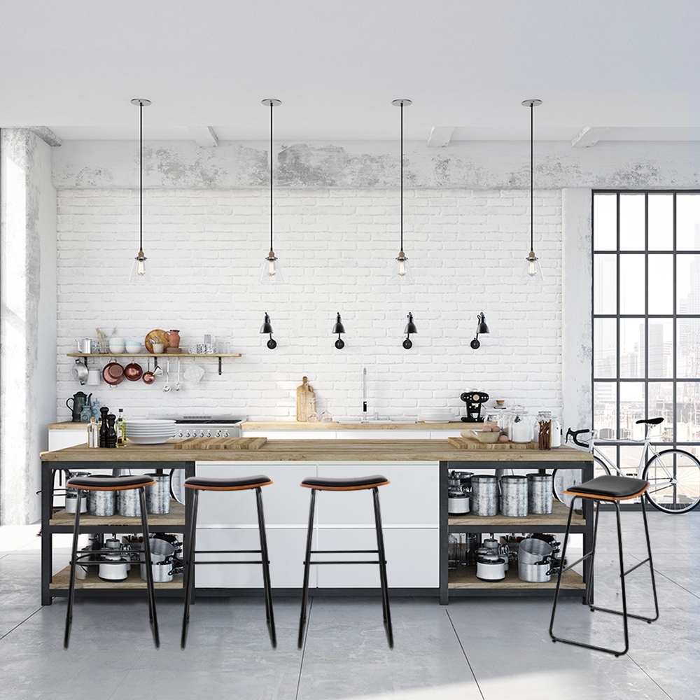 Artiss Bar Stools Kitchen Counter Stools Metal Chairs x2 โ image 6
