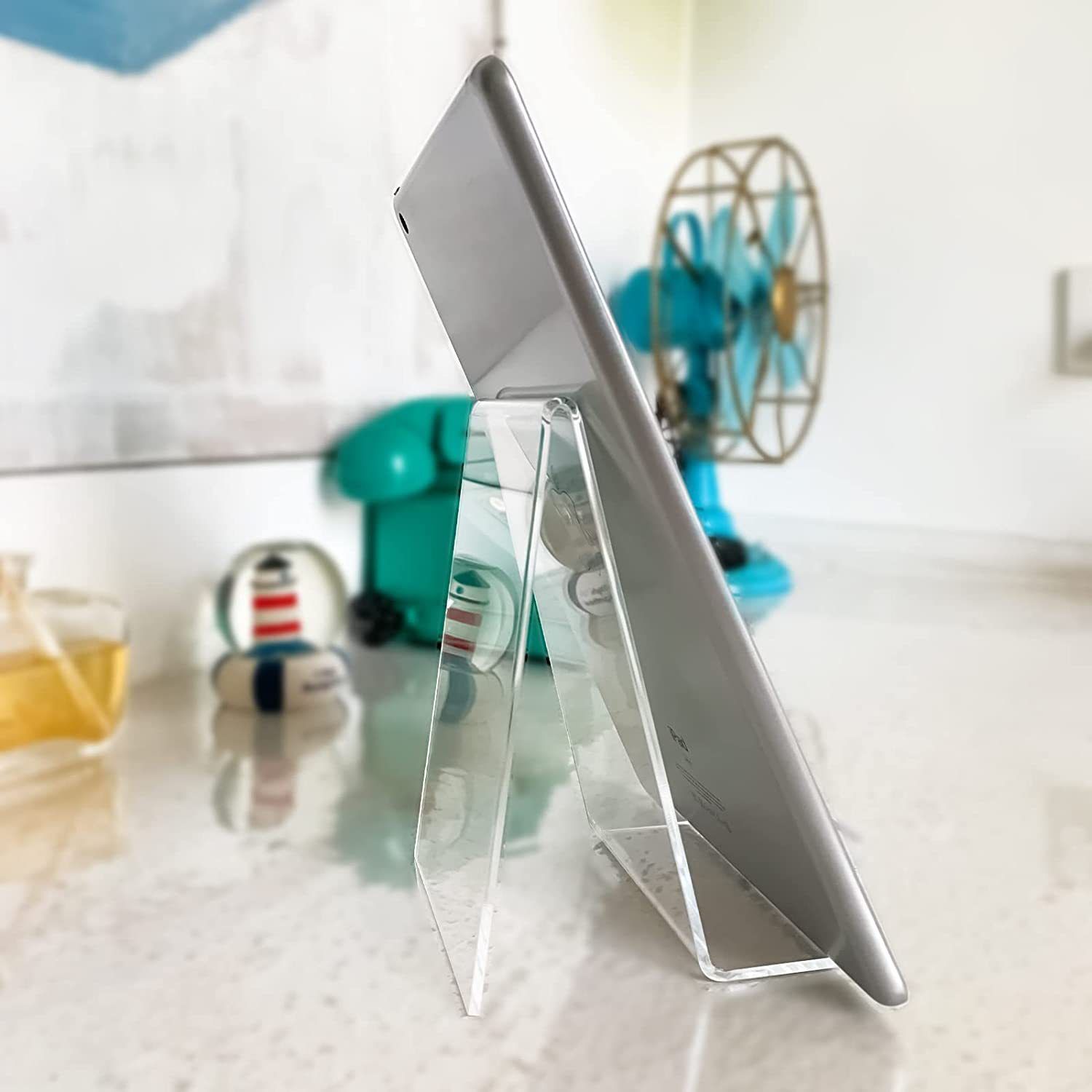5PCS Acrylic Book Display Stand Clear Easel with Ledge Tablet Holder for Displaying Books, Pictures, Notebooks, CDs — image 3