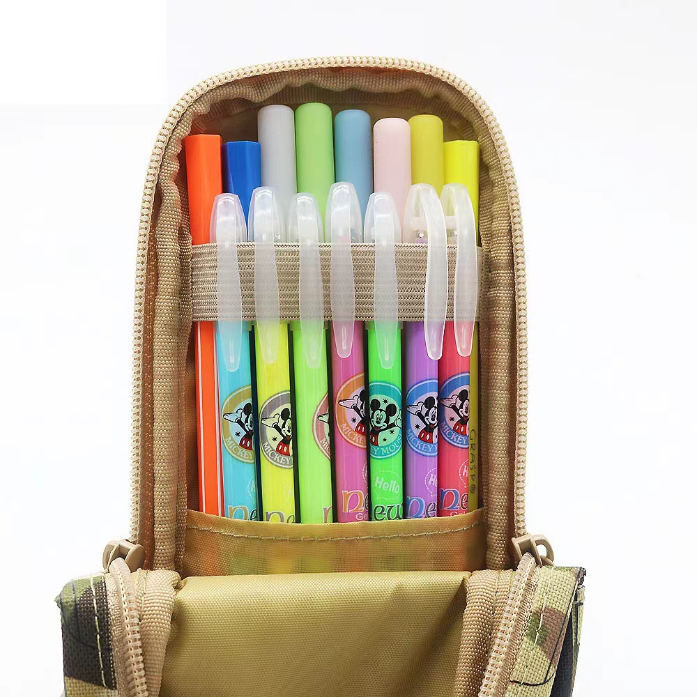 Camouflage Car Shaped Pencil Case - Large Capacity Stationery Organizer Pouch (Camouflage gray) โ image 4