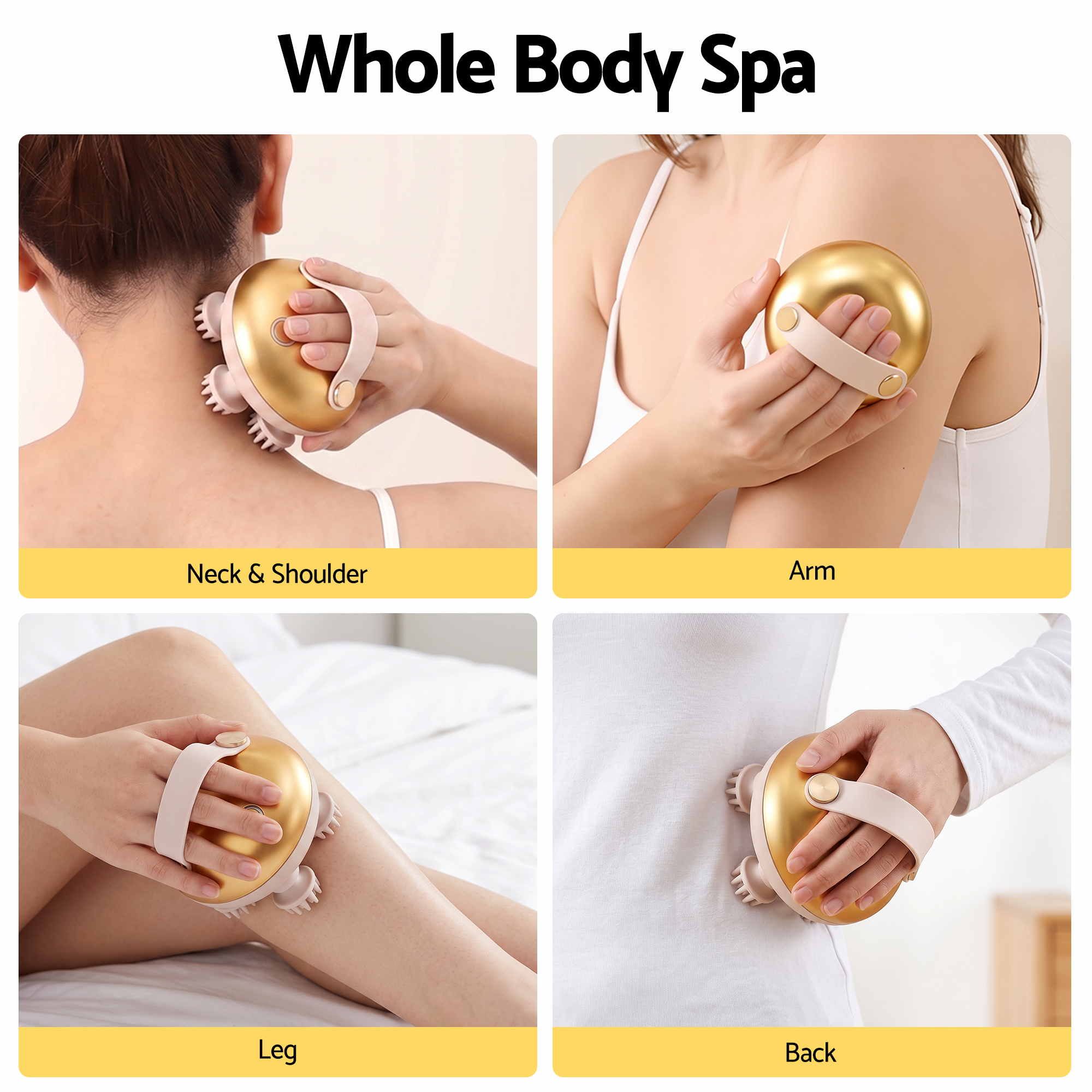 Livemor Scalp Massager Kneading Head Massager Scalp Stress Relax Portable Rechargeable Hair Massager Shower Massage Cat Massager Scratcher, Gift for Mom Dad — image 6