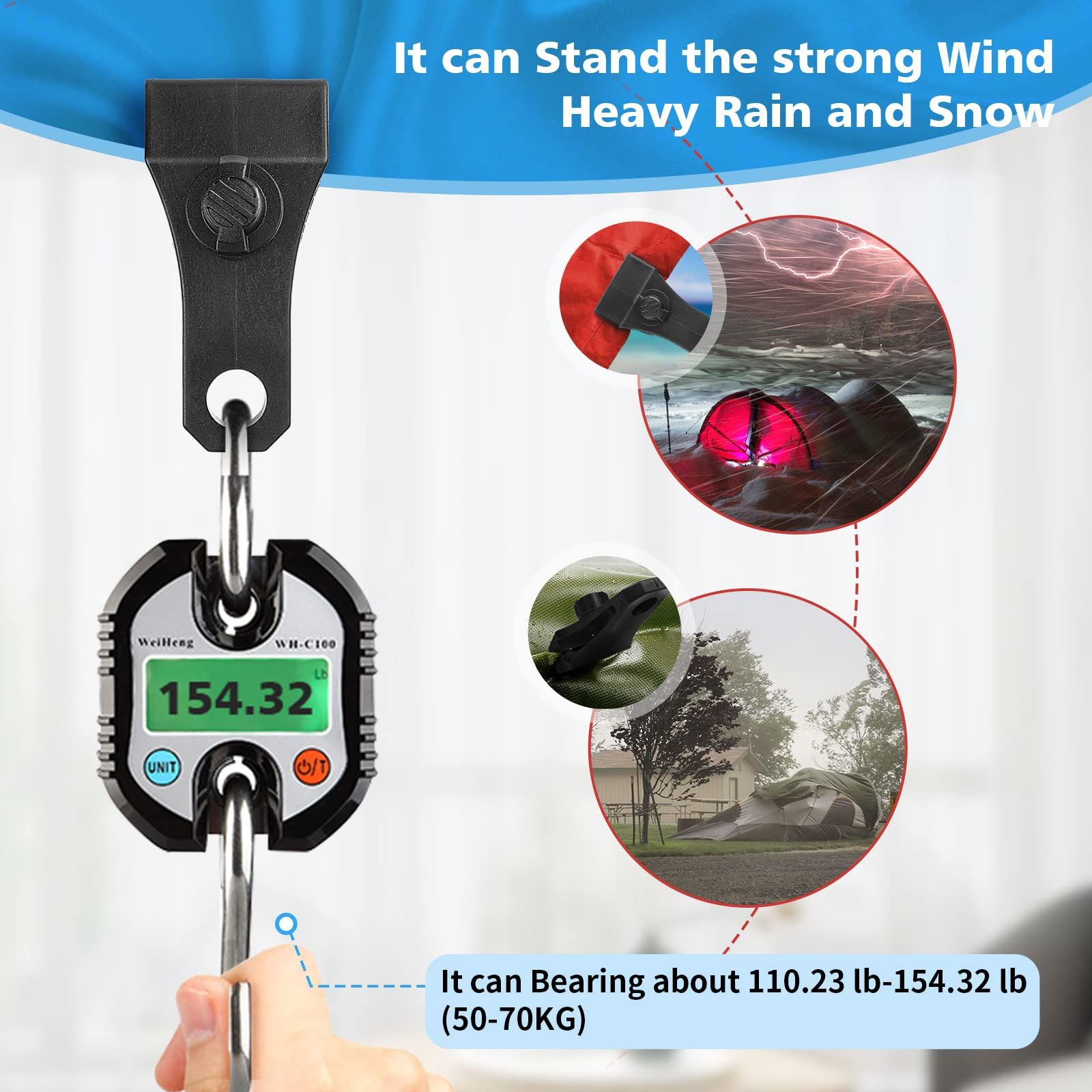 6 PCs Heavy Duty Tarp Clip Clamps Thumb Screw Tent Fasteners Clips for Camping Awnings Caravan Canopies Car Pool Boat Cover Clips โ image 3