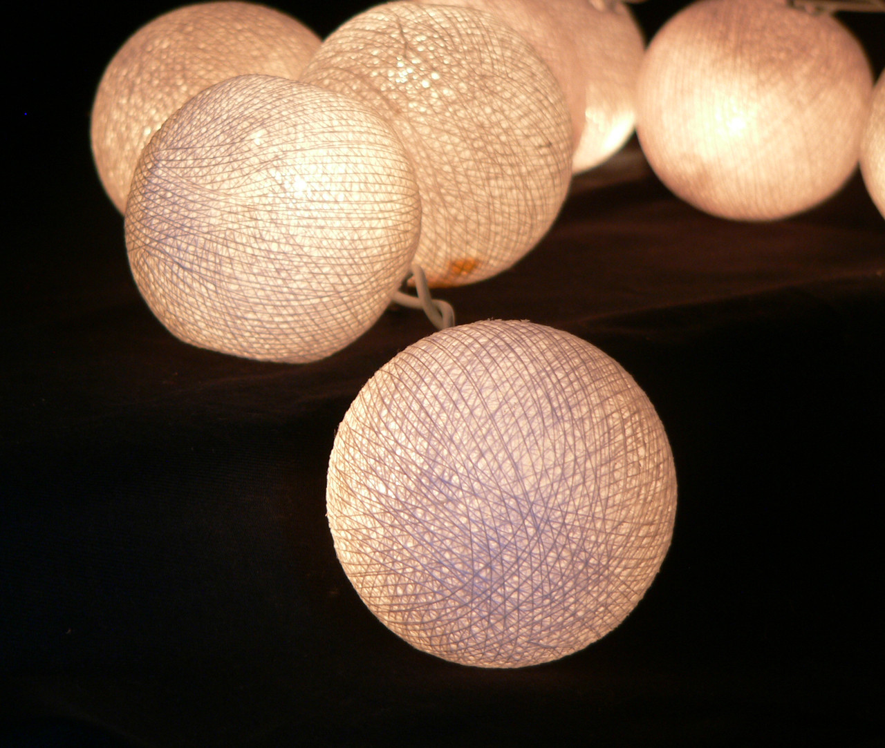 20 White 5cm Ball battery string LED - wedding party home event decoration โ image 5