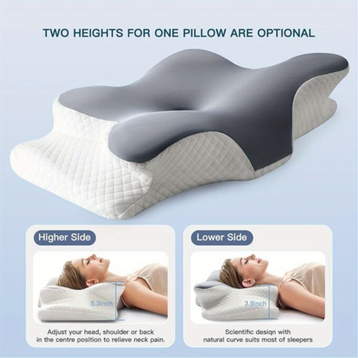 Ergonomic Pillow Memory Foam Pillow Cervical Support Pillow Neck And Shoulder — image 3