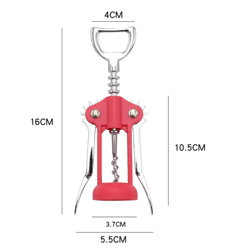 Wing-Type Wine Bottle Opener, Stainless Steel Auger with PP Comfort Grip, Portable Corkscrew for Home, Parties, and Camping—Black — image 6