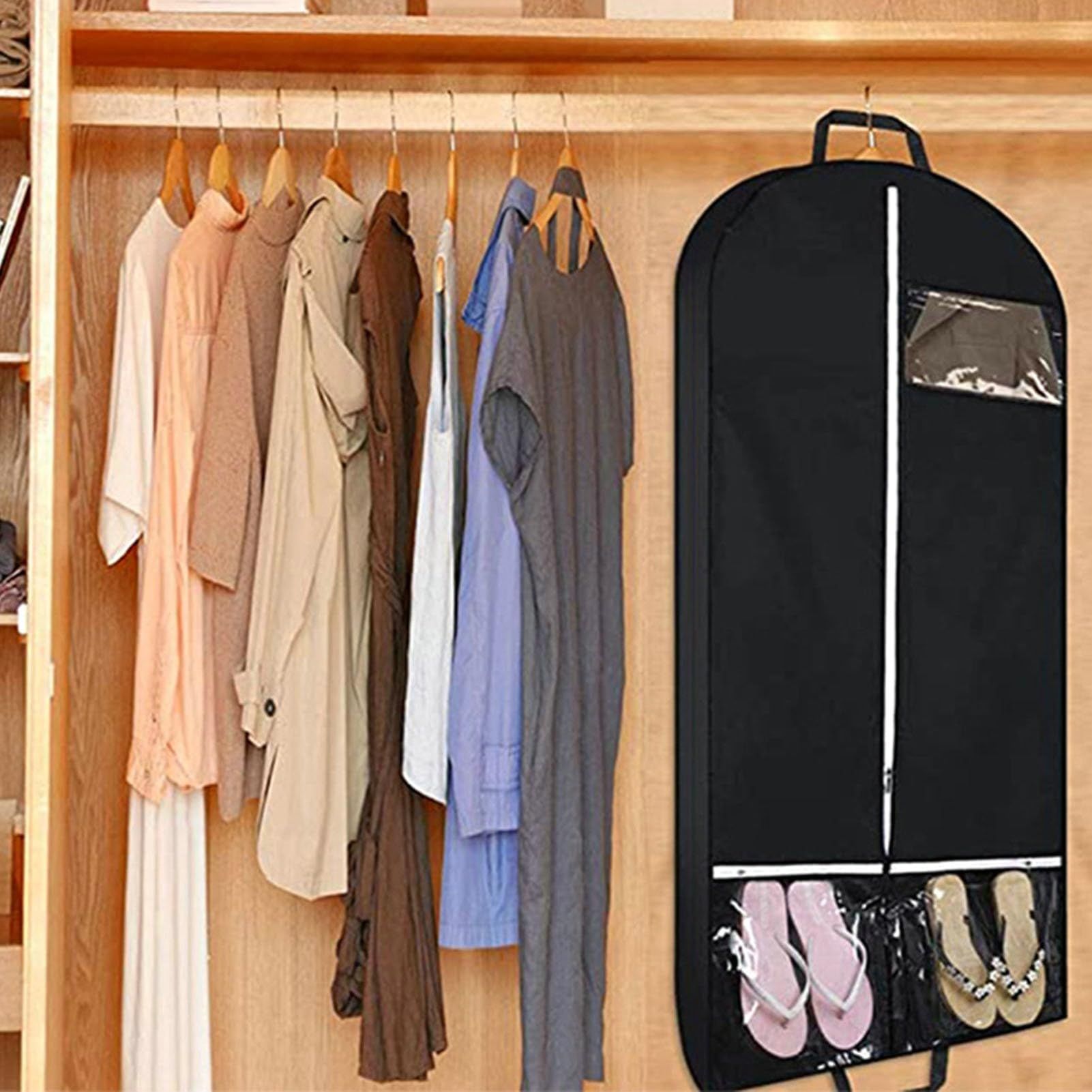 Garment Bags for Travel and Storage, Travel Suit Bags for Men Women with Pockets, Storage bags for Clothes,Shirts, Coats (Black) โ image 4