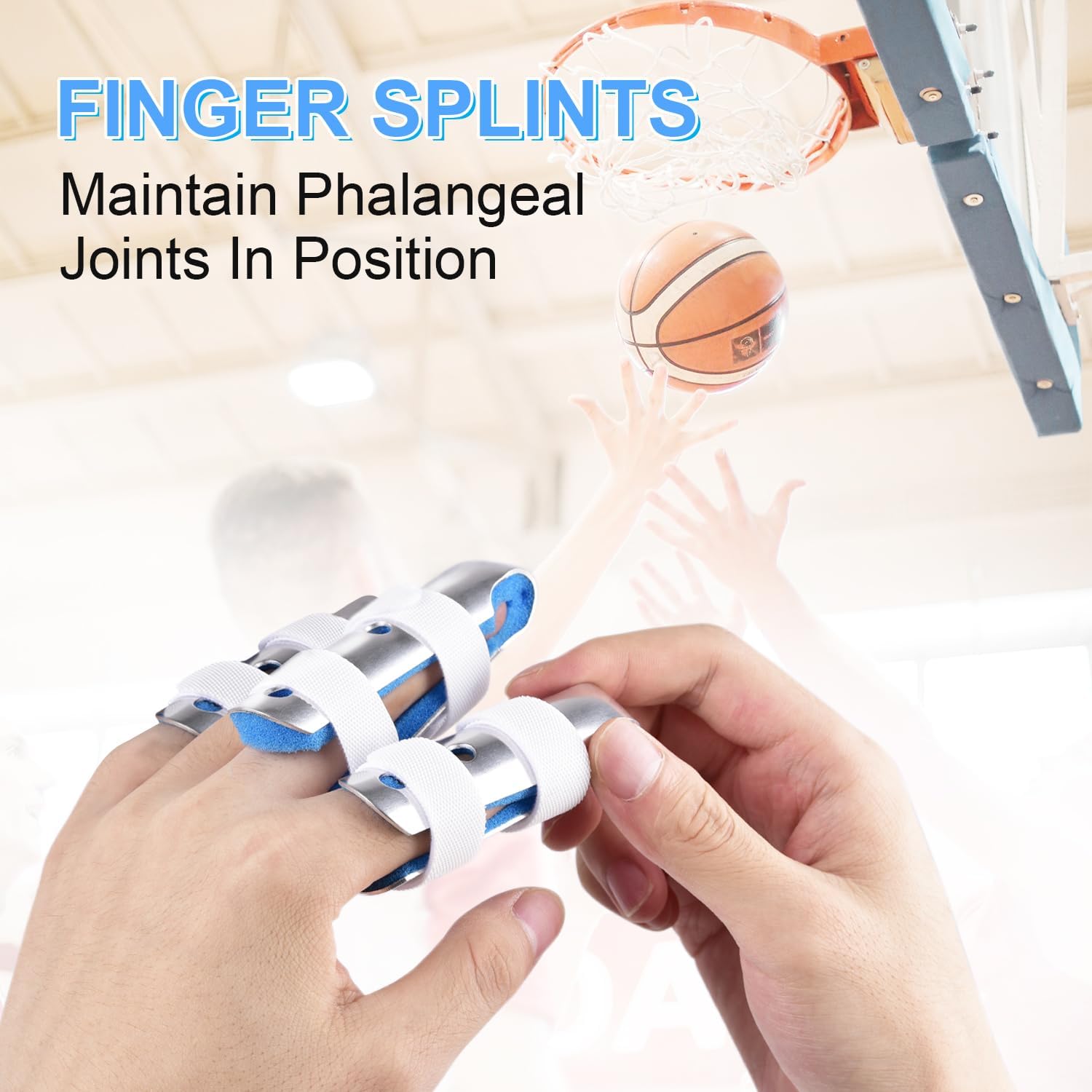 Finger Splint, 2pcs Finger Support Brace for Arthritis Knuckle Immobilizationm, Middle Size — image 6