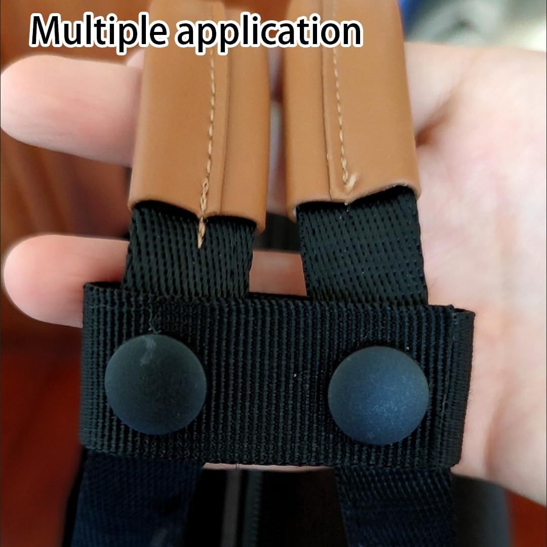 10 PCS Black Nylon Belt Keepers, Double Snaps Security Tactical Belt Keepers for 2"-2¼" Wide Duty Belt, Police Duty Belt Law Enforcement Accessories — image 5