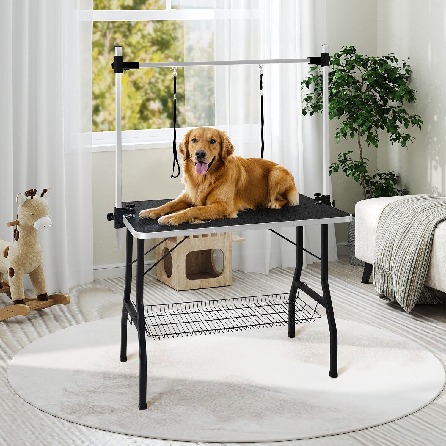 Adjustable Pet Grooming Table for Australian Cattle Dog, Foldable