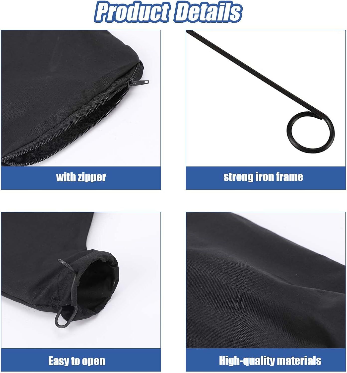 2 Pcs Table Saw Miter Saw Dust Bag Black Dust Collection Bag for Miter Saw 255 Model with Zipper and Wired Adjustable Stand Dust Bag for Belt Sander Parts — image 5