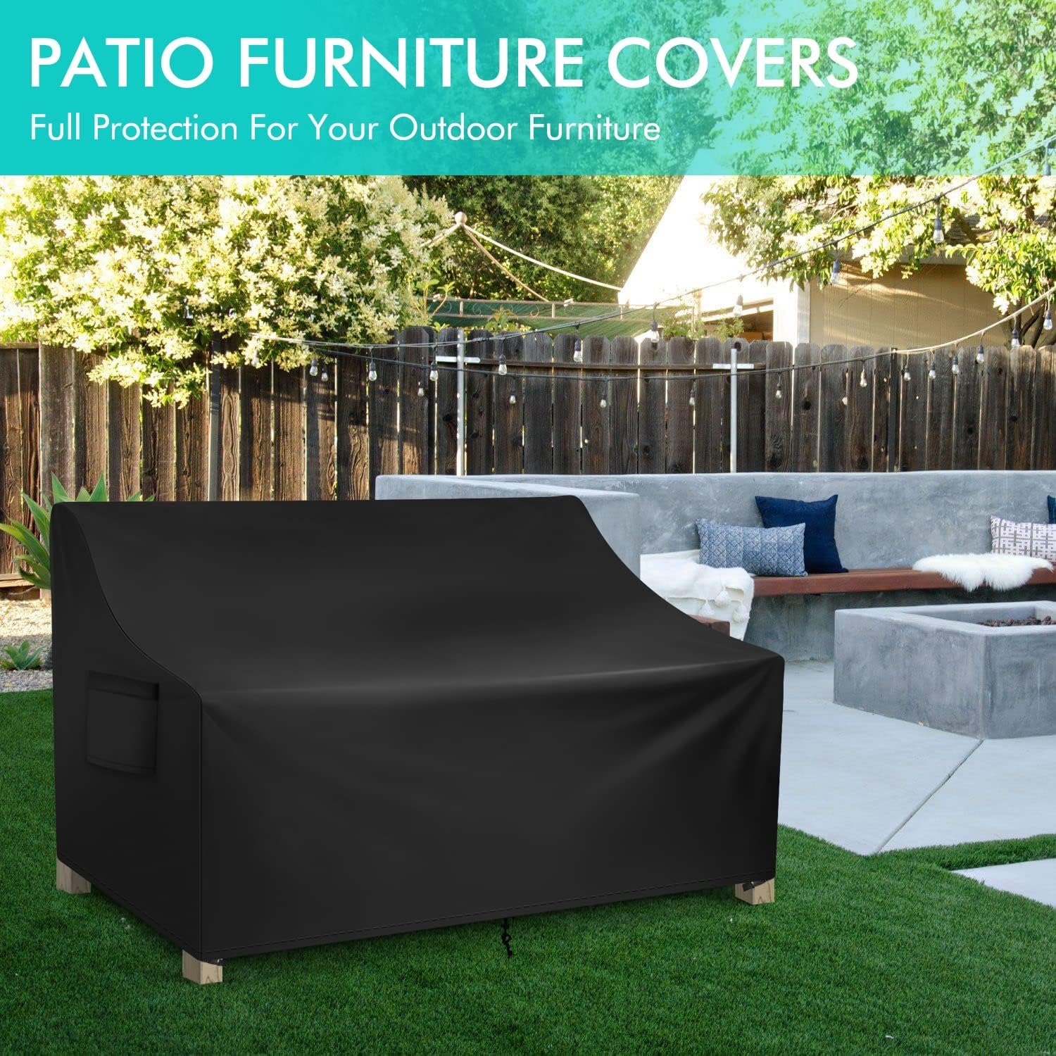 Sofa Cover Waterproof, 4-Seater Outdoor Sofa, Heavy Duty Deep Lounge, Large Garden Furniture with Air Vent โ image 4