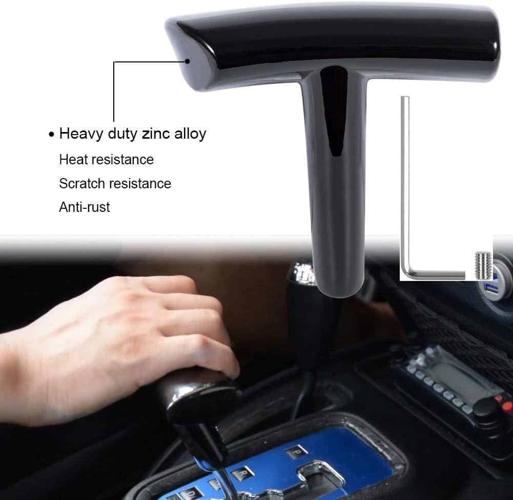 Handle Gear Shifter Knob Fits for stylish and luxurious to show your excellent aesthetics shift knob is very easy to install(Black) — image 4