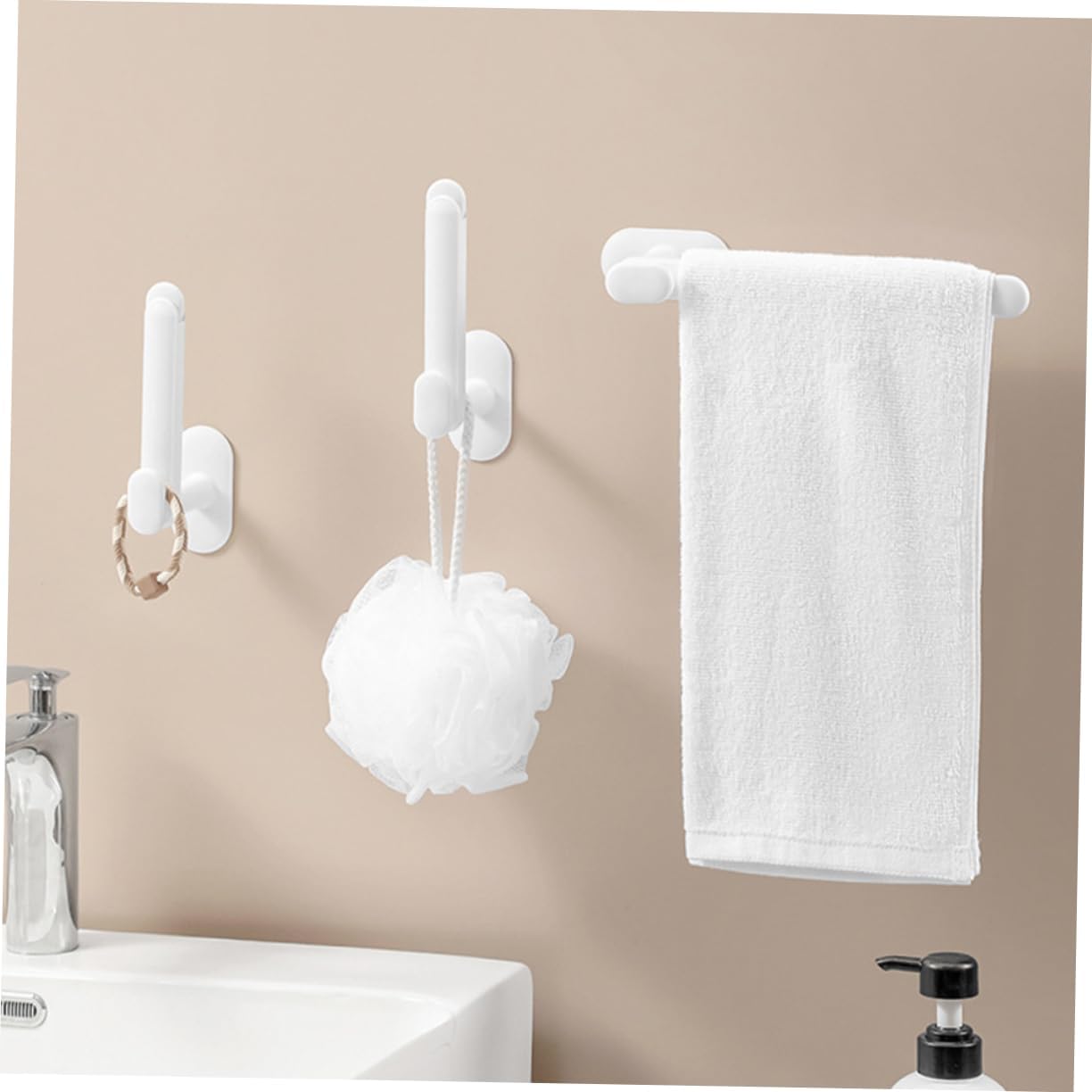 2 Pack Adjustable Hair Accessory Organizer with Hair Tie Holder White — image 2