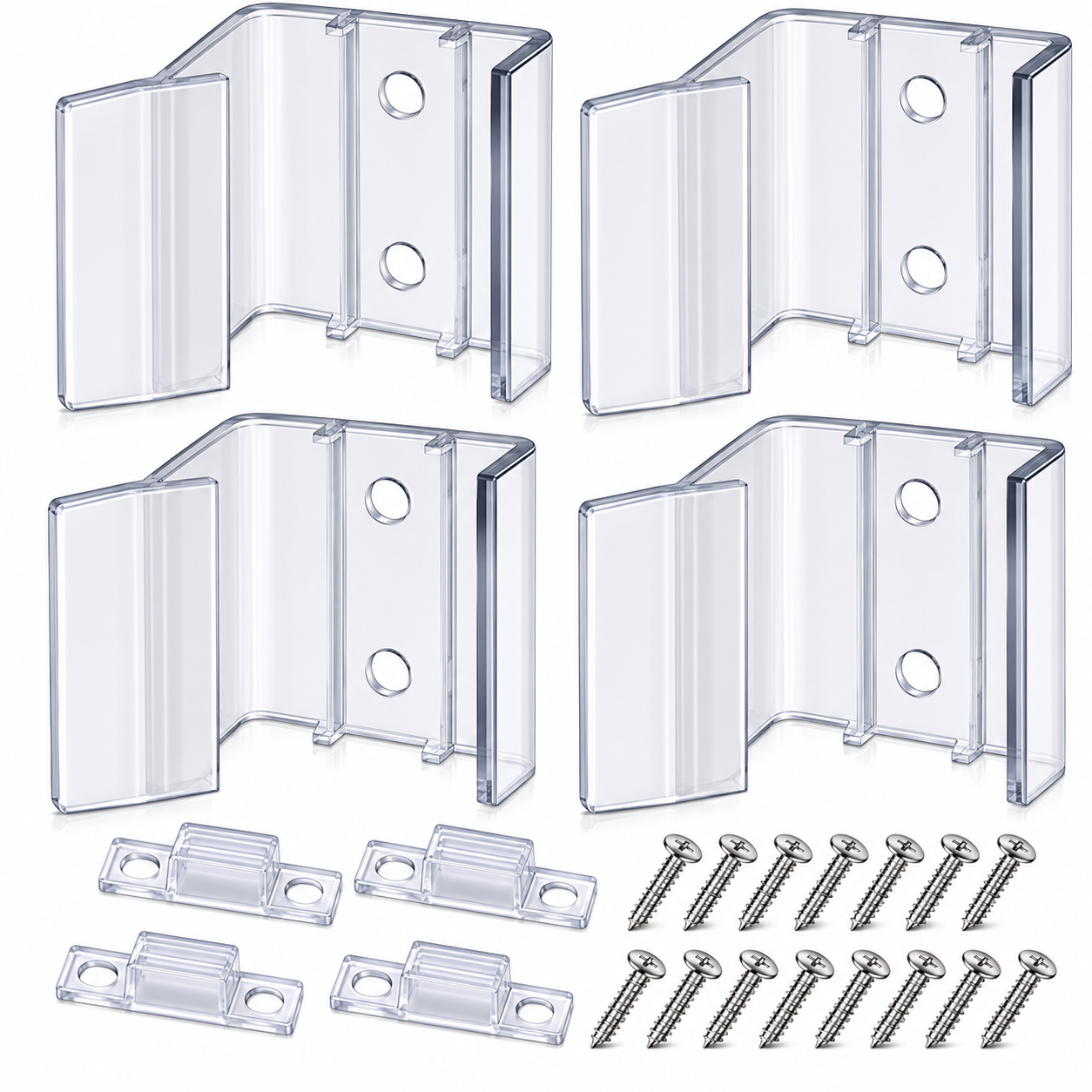 4 Pack RV Sliding Mirror Door Latch, Universal Replacement Lock for Camper and Motorhome Sliding Door