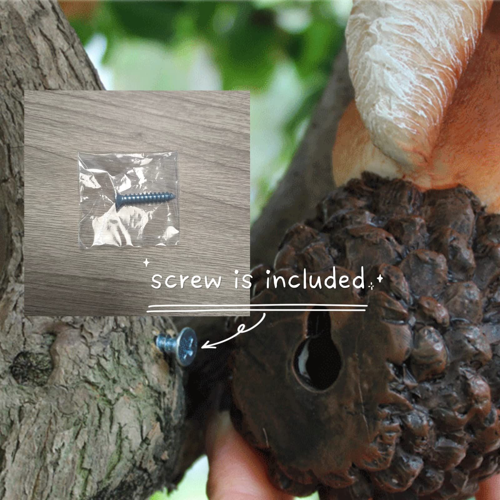 Cute Resin Squirrel Sculpture, Garden Decor Simulation Squirrel Statue, Decorative Garden Sculptures for Outdoor Tree — image 3