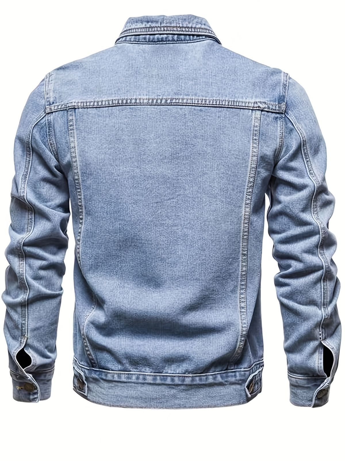 Men'S Formal Shirt Slim Fit Dress Shirt Long Sleeve Shirt Printed Shirt - Light Gray - Size L(AU L/EU50) — image 4