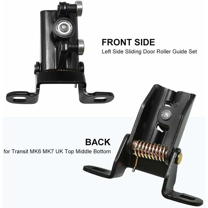3 pcs Set Left Sliding Door Guide ROllers For Transit Mk6 Mk7 Left 1667675 (Top + Middle + Bottom) — image 3