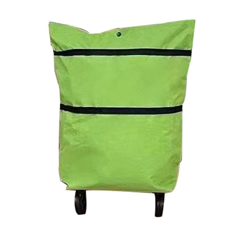 Portable Folding Canvas Shopping Cart with Wheels Convenient shopping bag โ image 3