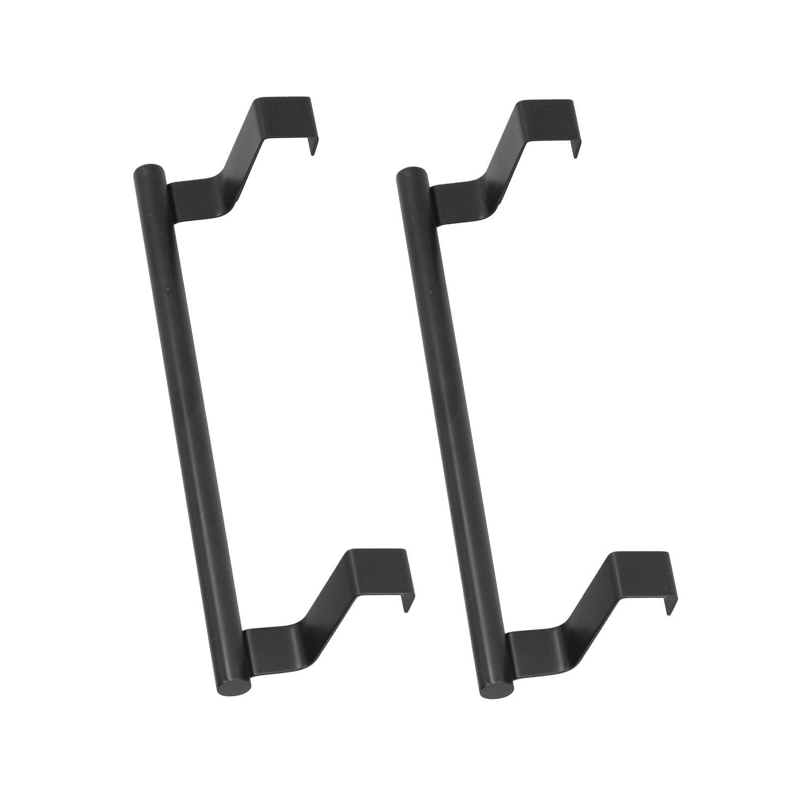 2Pcs Towel Rack Black Hangable Punch Free Nail Free Cabinet Door Towel Rack for Home Hotel23CM โ image 4
