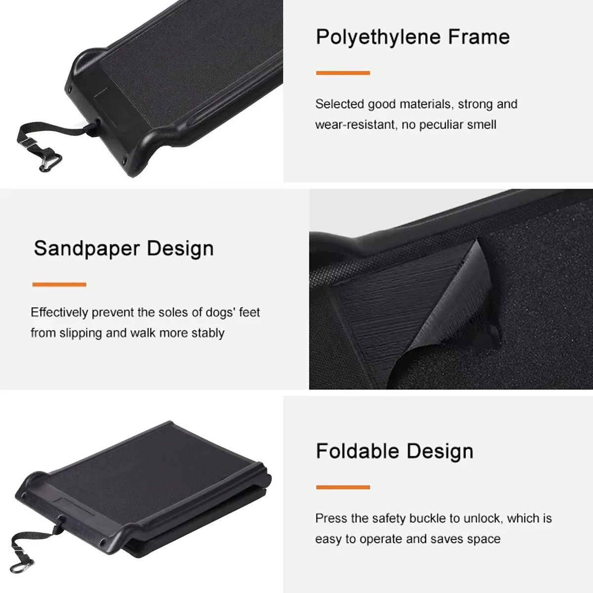Pet Folding Stair Ladder Step Black Portable Dog Ramp Car Travel Stairs Steps โ image 4