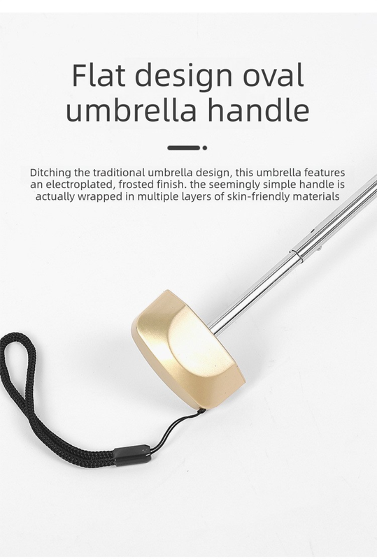 Compact Mini Pocket Umbrella UPF50+ Sun Protection Lightweight Travel Parasol - Windproof 5-Fold Rain Shade with Flat Gold Handle (Forest Green) — image 5