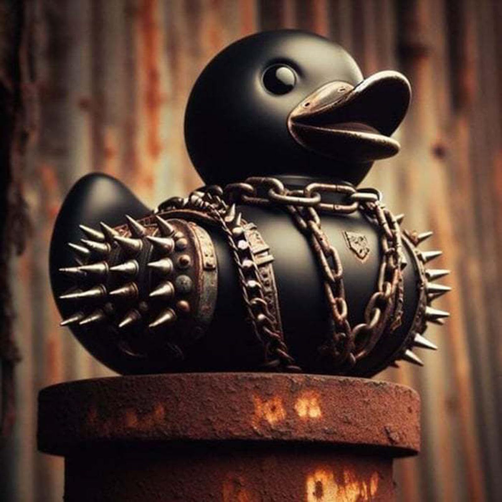 Duck,Dark Punk Gothic Style Ducks,Handsome and Unique Duck Decorative Ornaments for Bars,Cabinets,Desktops,Cars — image 2