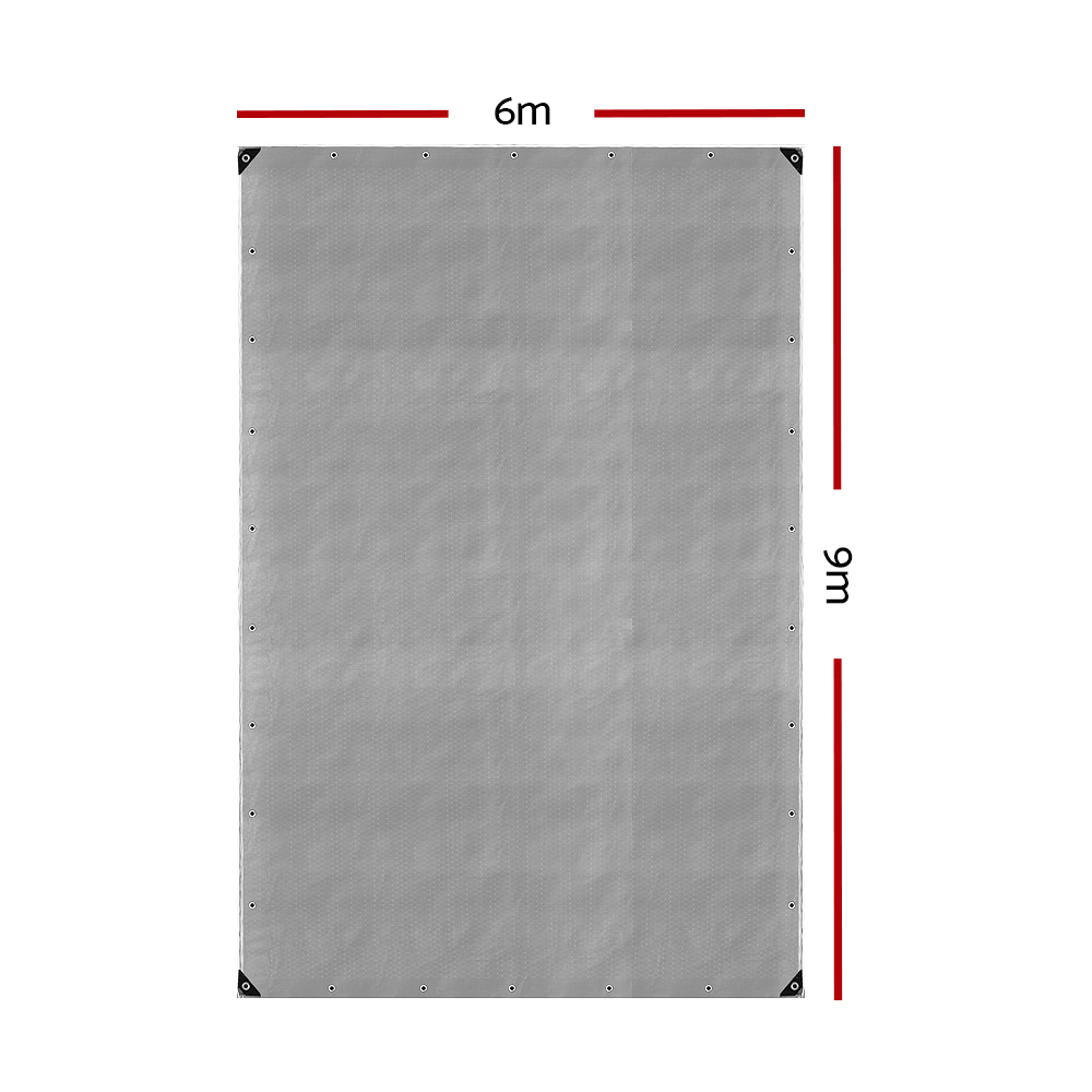 Instahut Tarp Tarpaulin 6x9m Canvas Camping Heavy Duty Sun Cover — image 2