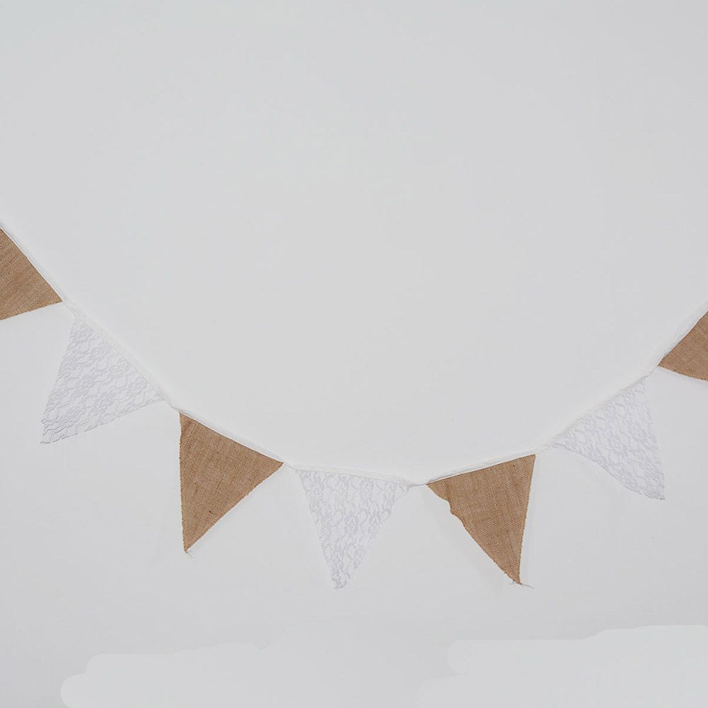 Burlap Triangle Banner Hanging Flags for Party Wedding Bridal Proposal Decoration 03 — image 3
