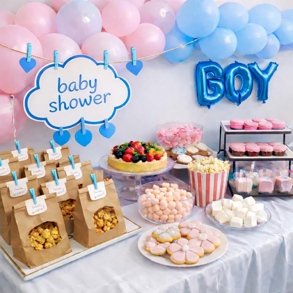 60PCS Baby Shower Clothespin Games Boy Plastic Mini Clothes Pins 1.4 inch for Party Decorations,DIY Crafts(Blue) โ image 4