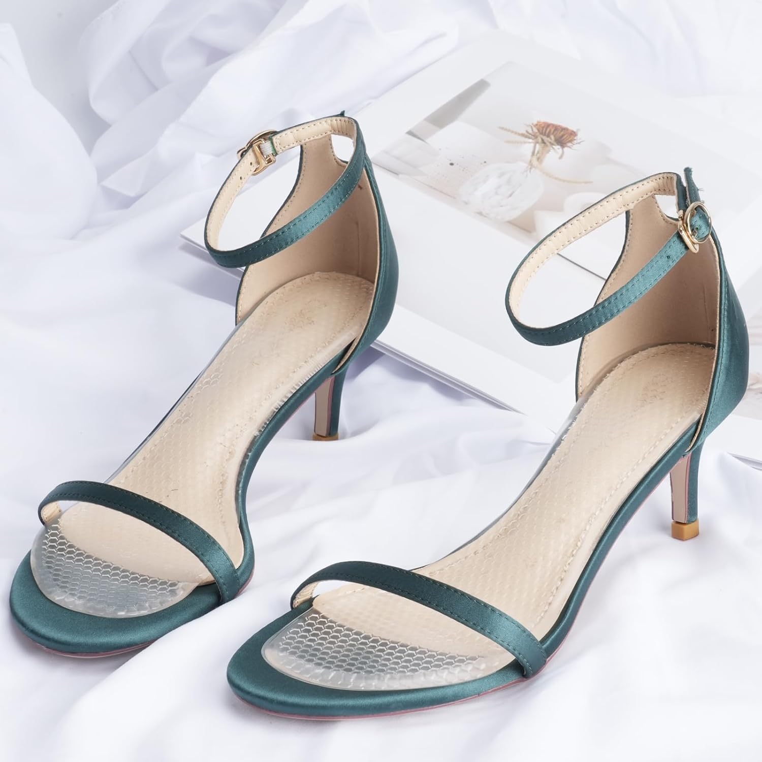 2 Pairs High Heel Inserts Women, Self-Adhesive Gel Sandal Inserts Insoles, New Anti Slip Design Comfort Insert, 3/4 Length Dress Shoe Inserts Pain Relief — image 5