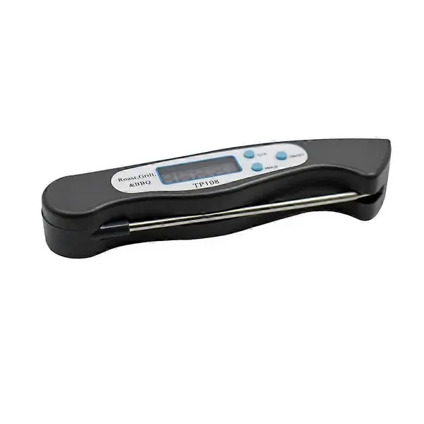Digital Meat Thermometer With Foldable Probe LCD Display for Cooking Grilling Baking Milk Bath Water Black — image 4
