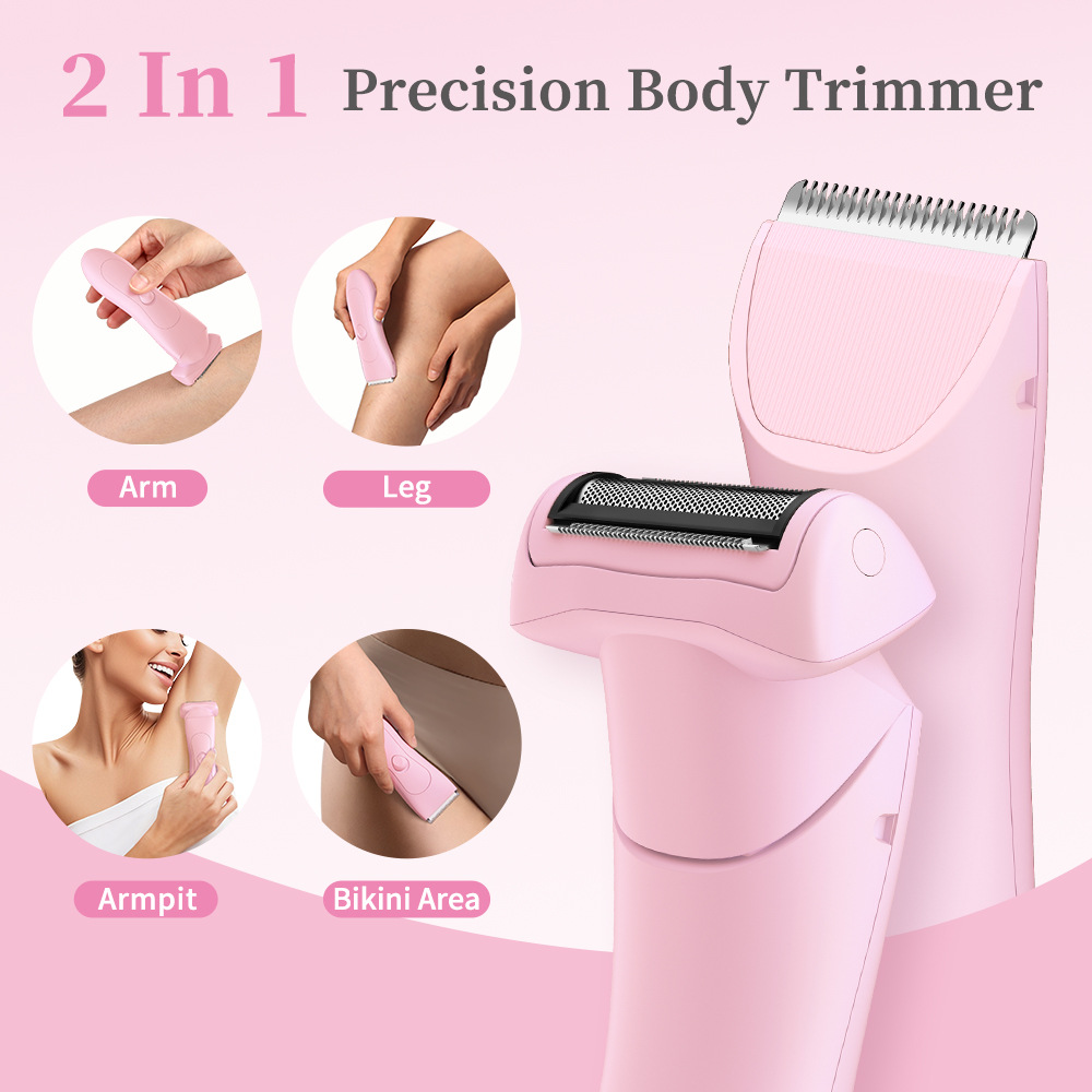 Purple 2-in Women's Electric Body & Bikini Trimmer Kit - Painless Ultra-Close Shaver โ image 2
