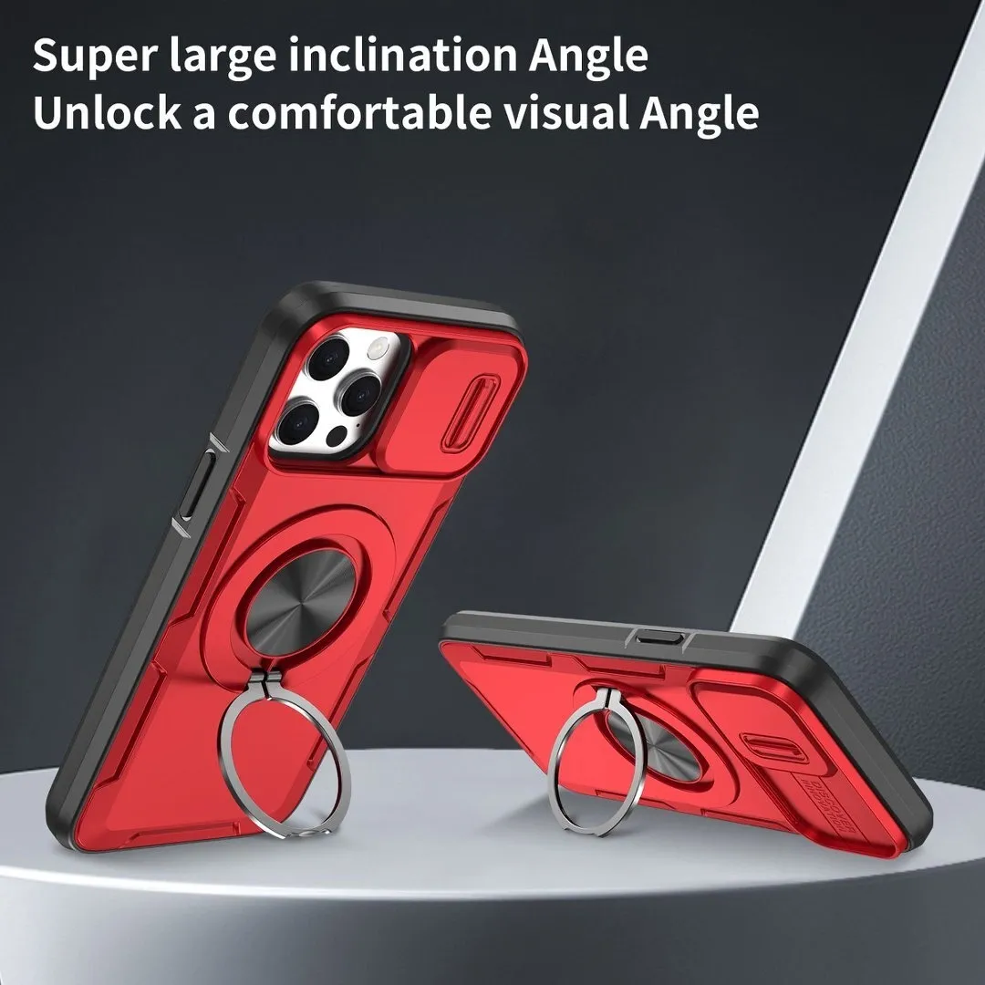 2-in-1 Magnetic Sliding Lens Case, Red for iPhone 13 Pro Max โ image 3