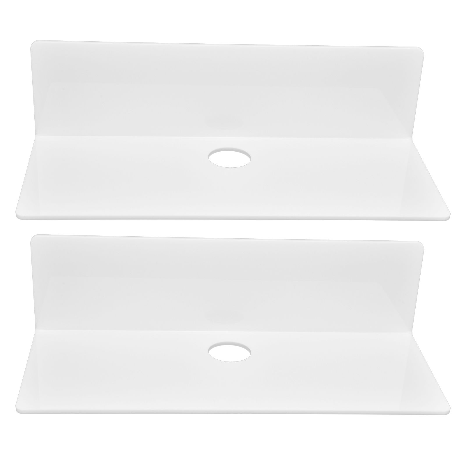 2Pcs Display Shelf Acrylic Perforation Free High Strength Wall Mount Shelf for Speaker Clock — image 2