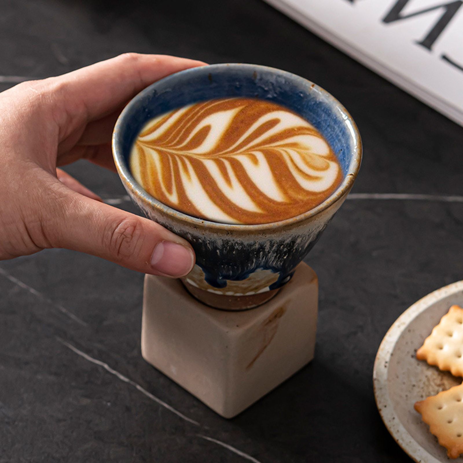 200mL Japanese Pottery Mug Coffee Mug Latte Cup with Base Ceramic Mug — image 5