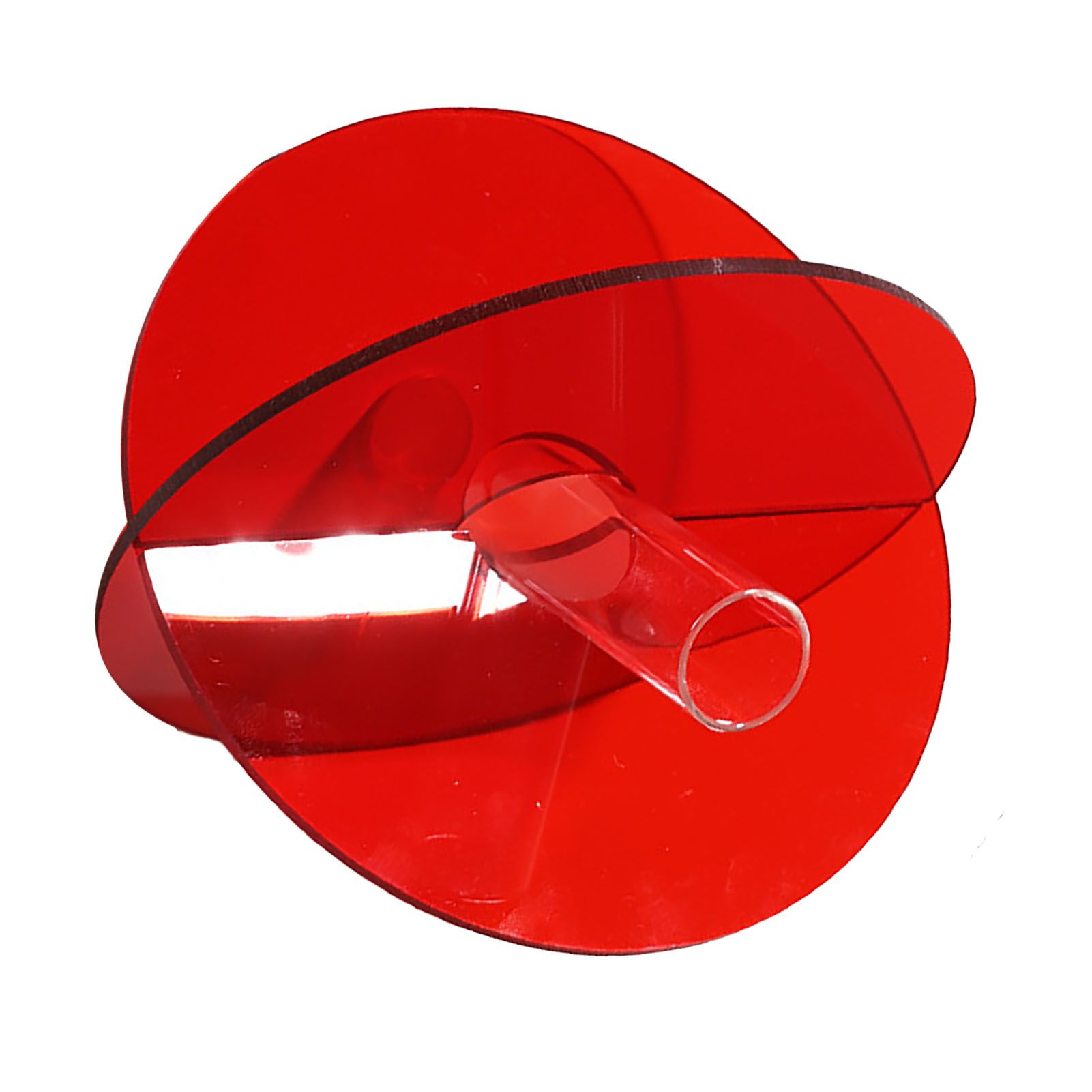Acrylic Geometric Flower Vase Fine Detail Easy To Clean Acrylic Geometric Minimalist Vase for Living Room Table Disc Red 90g 15x13x2cm โ image 2