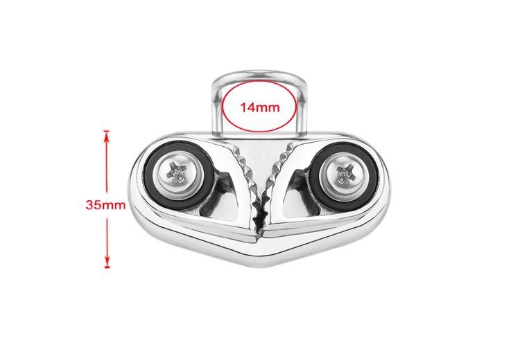 Marine Accessories Stainless Steel Cam Cleat with Wire Leading Ring Boat Cam Cleats Sailboat Kayaks Canoe Dinghy — image 3