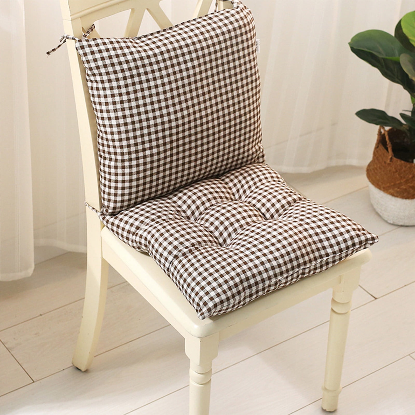 High Back Chair Cushions with Ties, 15.7" Indoor Outdoor Rocking Patio Chair Cushions, Non-skid No-Slip Onepiece Dining Chair Pad for Kitchen Dining Room — image 5