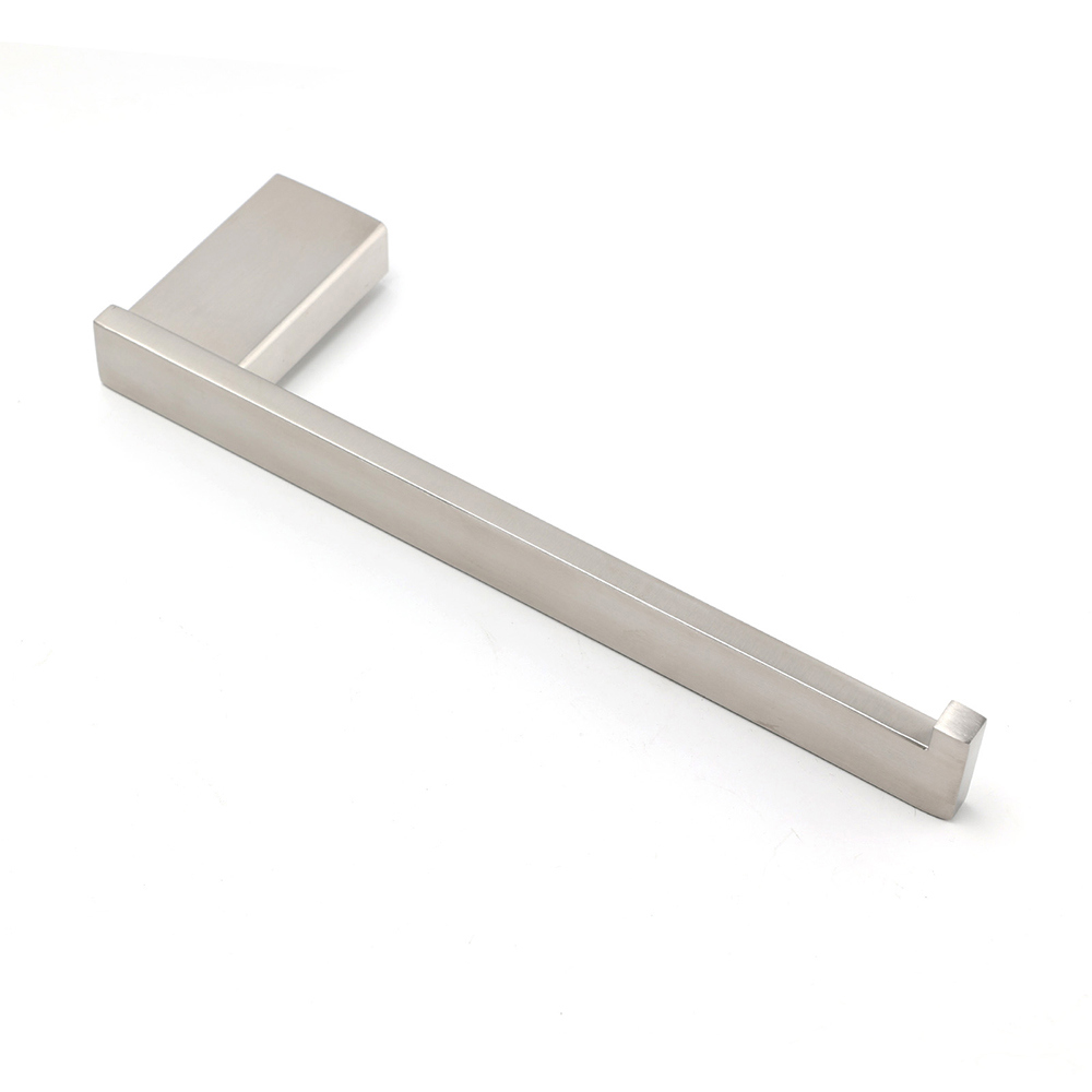 Brushed Nickel Bathroom Cubic Square Towel Rack Clothes Wall Mounted Holder Kit — image 3
