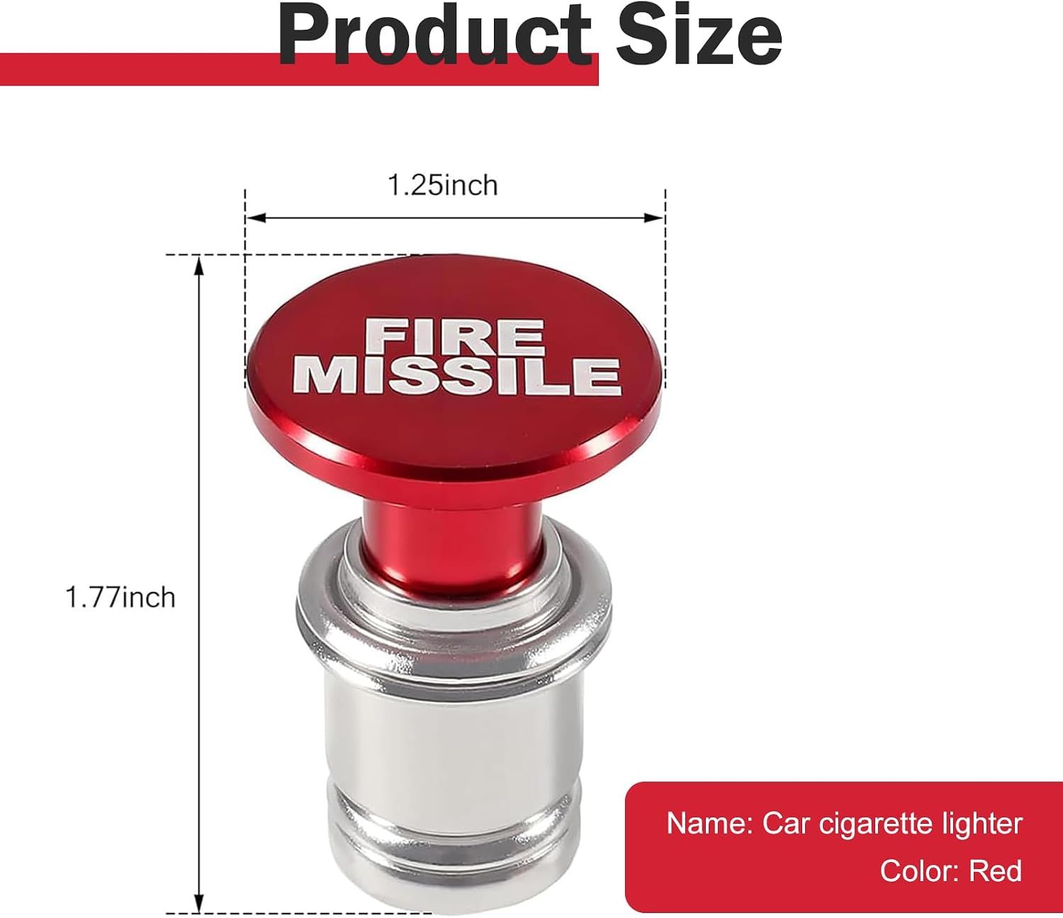 Car Cigarette Lighter, 12 V High Temperature Resistant Quick Heat Ignition Plug, Push-button Alloy Lighter Socket, Plug and Play Replacement for Most Cars โ image 3