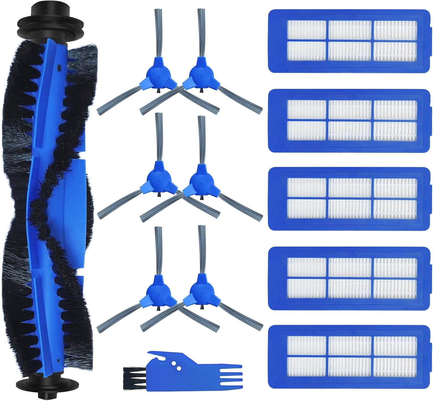 Spare Accessories Compatible for eufy 11S Max, 30C Max, 15C Max, G32 Pro, Robotic Vacuum Replacements: 1 Roller Brush 6 Side Brushes 5 Unibody Filter ??? or