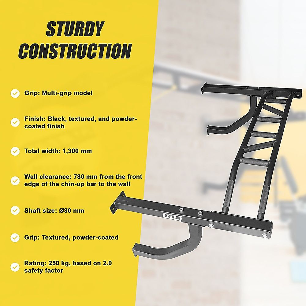 Wall Mounted Multi Grip Chin Up Bar – Heavy Duty Pull Up Station for Upper Body Training — image 5
